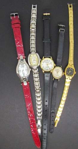 5-LADIES WRIST WATCHES-TIMEX plus