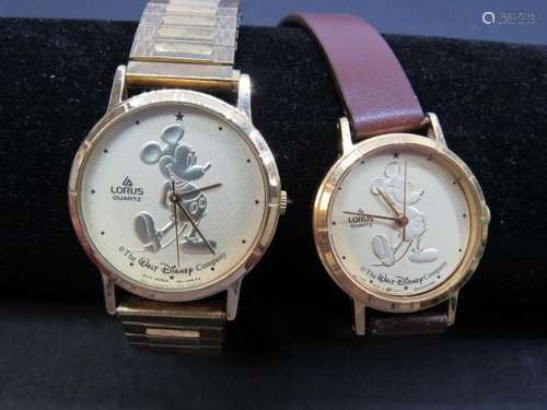 (2) MICKEY MOUSE Disney Women s Vtg. LORUS WATCHES