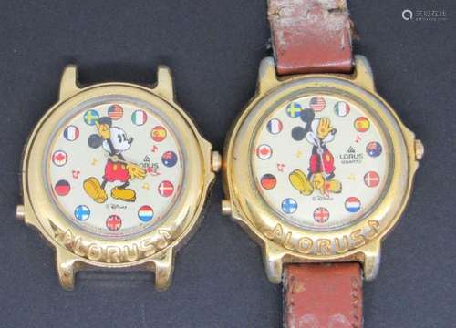 (2) Lorus Mickey Mouse Musical Quartz Watch