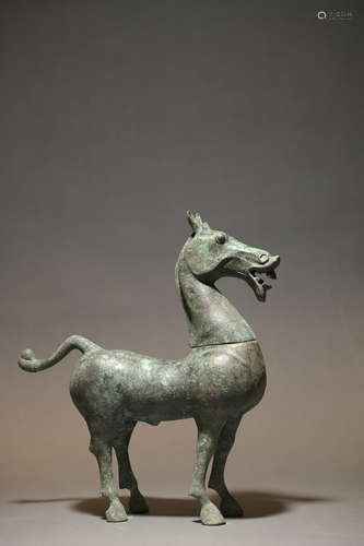 A bronze horse ornament