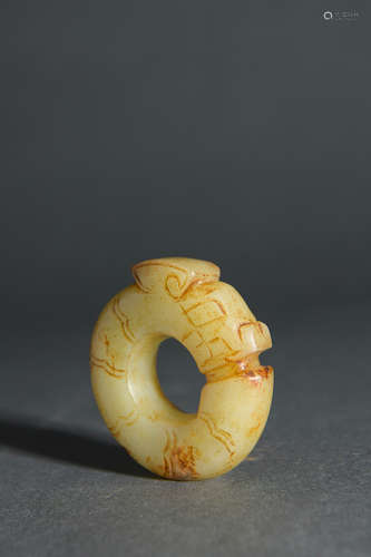 A jade dragon ring