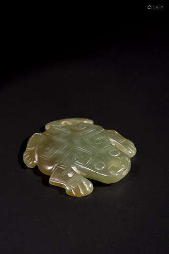 A jade frog ornament