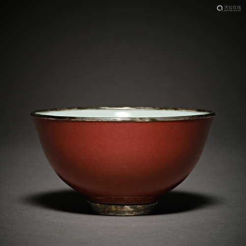Qing Dynasty of China,Ji-red Glaze Bowl