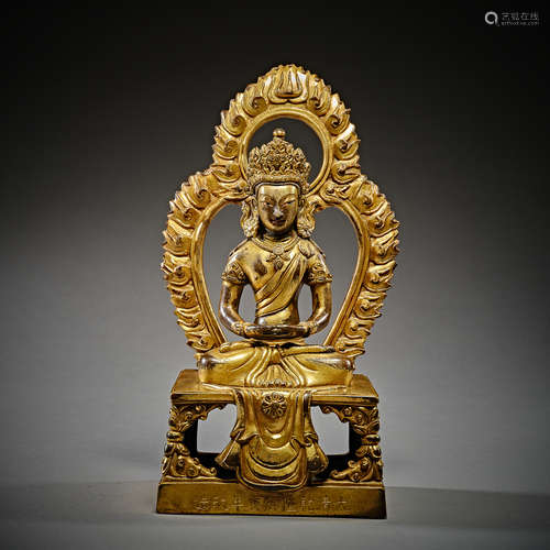 Qing Dynasty of China,Bronze Gilt Buddha Statue