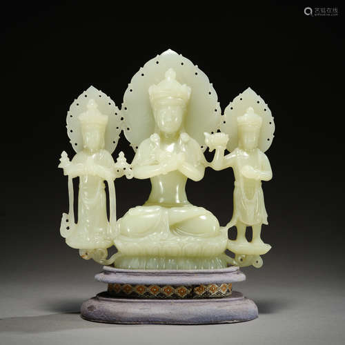 Qing Dynasty of China,Hetian Jade Buddha Statue