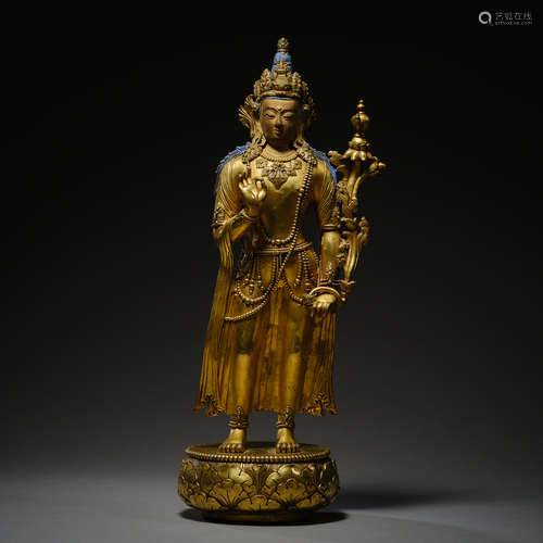 Qing Dynasty of China,Bronze Gilt Buddha Statue