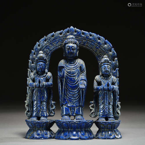 Qing Dynasty of China,Lapis Lazuli Stone Buddha Statue