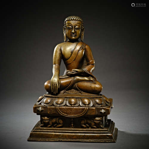 7th-8th Century,Copper Buddha Statue