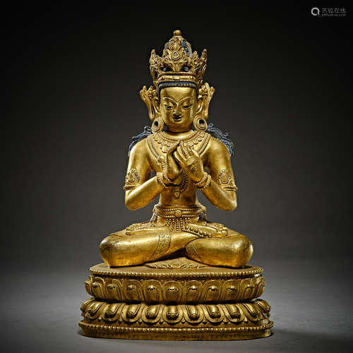 Qing Dynasty of China,Bronze Gilt Buddha Statue