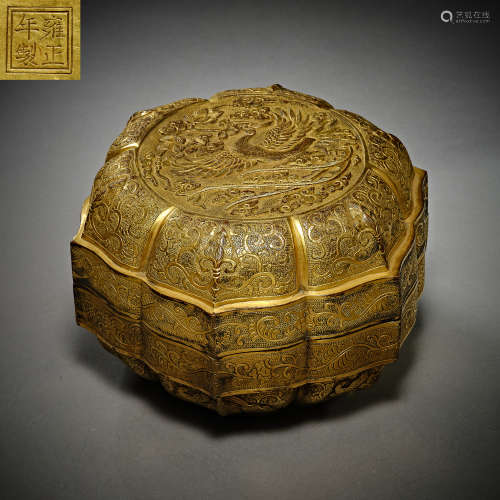 Qing Dynasty of China,Bronze Gilt Box
