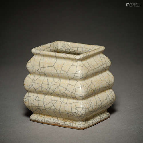 Song Dynasty of China,Ge Kiln Square Waist Vessel