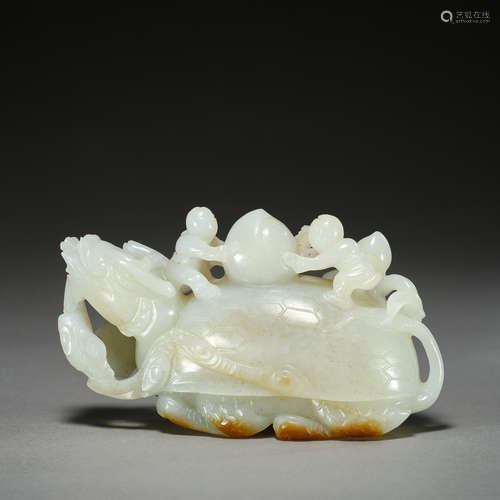 Qing Dynasty of China,Hetian Jade Dragon Turtle