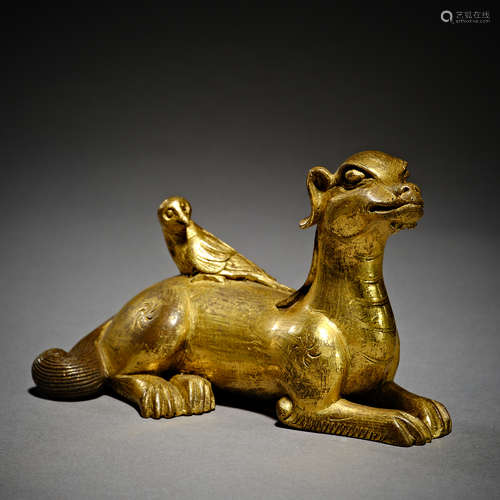 Qing Dynasty of China,Bronze Gilt Beast