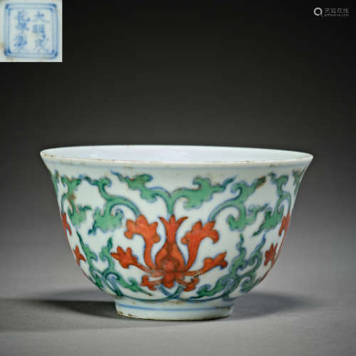 Ming Dynasty of China,Red and Green Color Cup
