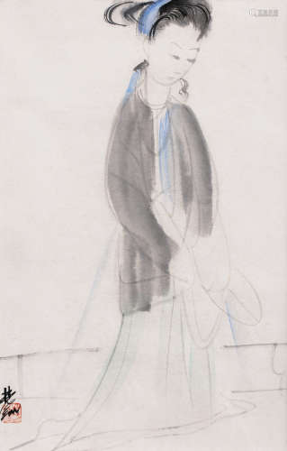 林风眠 LIN FENGMIAN（1900-1991） 仕女 纸本彩墨