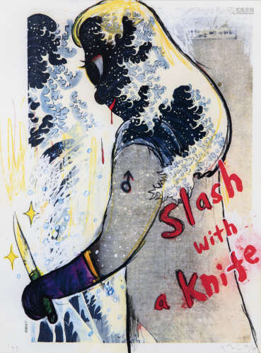 奈良美智 YOSHITOMO NARA （b.1959，日本） Slash with A Knife 199...