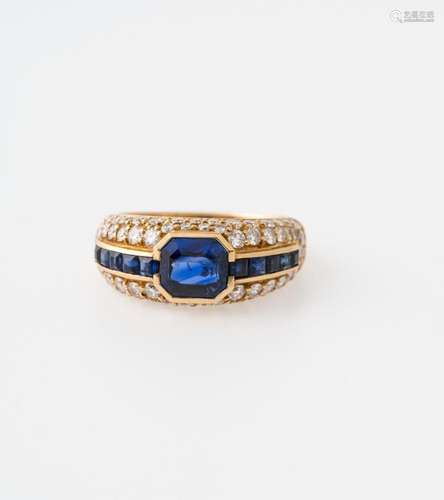 Saphir-Brillant-Ring