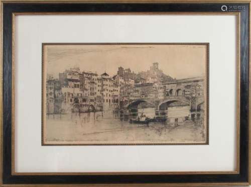 JOSEPH PENNELL (AMERICAN, 1857-1926) ETCHING ON JAPAN PAPER,...