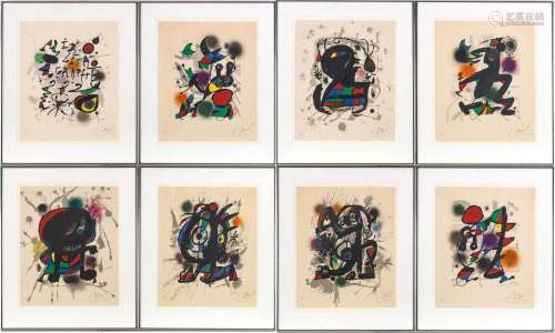 JOAN MIRO (SPANISH, 1893-1983), LITHOGRAPHS IN COLORS, ON AR...