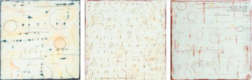 JOANNE MATTERA (AMERICAN, 20/21ST C) ENCAUSTIC ON CANVAS, 19...