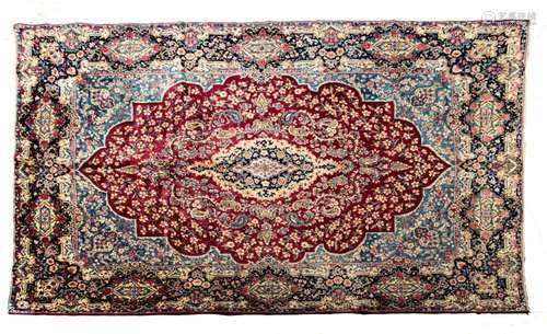 PERSIAN KAZVIN HANDWOVEN WOOL RUG, C. 1980, W 10  4", L...