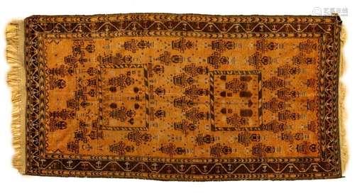 ANATOLIAN HANDWOVEN WOOL RUG, 20TH C., W 3  3", L 5  8&...