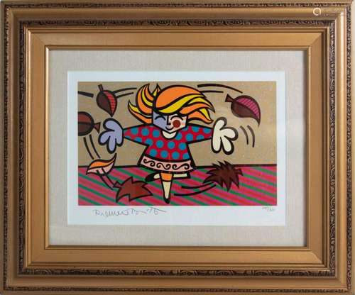 ROMERO BRITTO (BRAZILIAN, 1963) SERIGRAPH IN COLORS ON WOVE ...