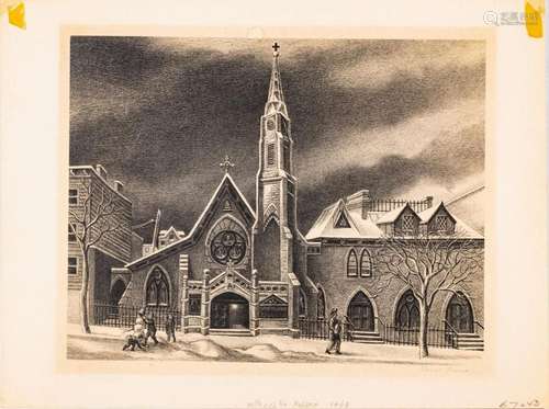 ERNEST FIENE (NEW YORK, 1894-1965) LITHOGRAPH ON PAPER