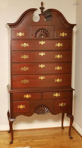 HICKORY FURNITURE CO. MAHOGANY HIGHBOY, H 85.5", W 41&q...