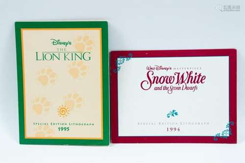 DISNEY SPECIAL EDITION LITHOGRAPHS, 1994 AND 1995,  NO WORRI...