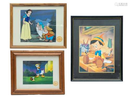 DISNEY STUDIOS LIMITED EDITION SERIGRAPHS, THREE PIECES,  DO...