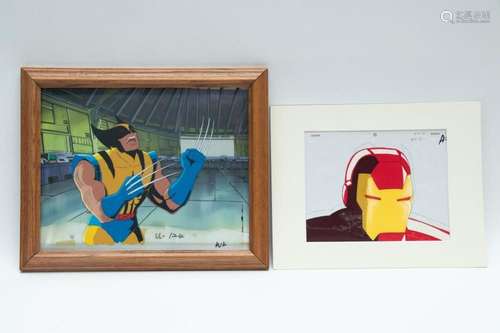 MARVEL PRODUCTIONS ANIMATION CELS, 1990S, TWO PIECES, WOLVER...