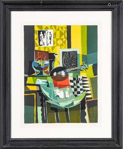 MARCEL MOULY (FRENCH, 1918-2008) GICLEE ON WOVE PAPER, H 28&...