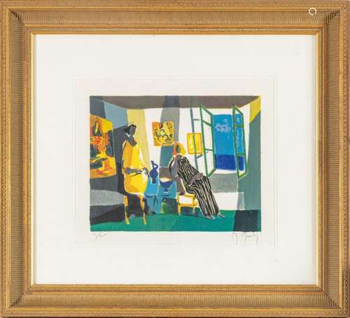 MARCEL MOULY (FRENCH, 1918-2008) COLOR LITHOGRAPH ON WOVE PA...