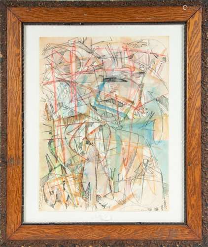 JACK FAXON (AMERICAN 1936 - 2020) WATERCOLOR AND MARKER ON P...