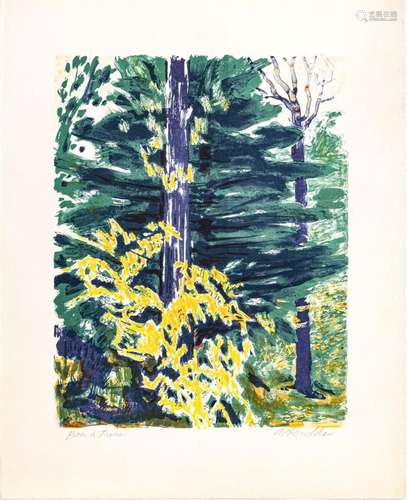 A. SANDLER, LITHOGRAPH IN COLORS, ON WOVE PAPER, H 20" ...