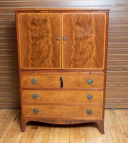 BEACON HILL MAHOGANY WARDROBE, H 53" W 37" D 20&qu...