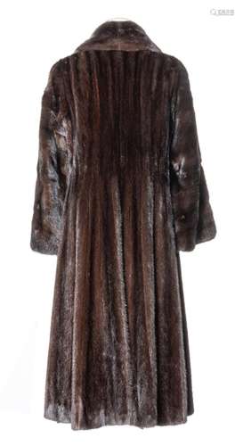 MINK FUR COAT, W 18", L 47"