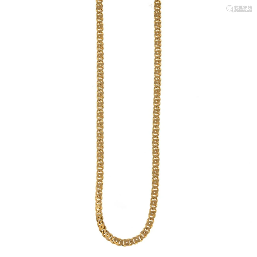 A 14K Yellow Gold 24 Inch Curb Link Chain