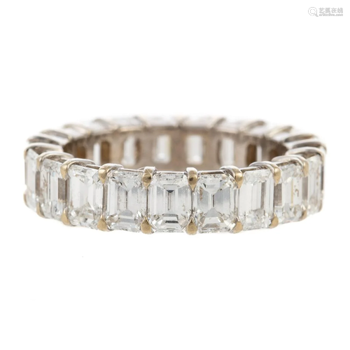 A 6.00 ctw Emerald Cut Diamond Eternity Band in 18K