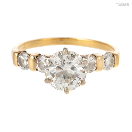 A 1.06 ct Round Diamond Ring in 14K