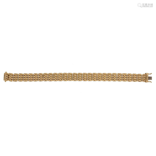 A 14K Panther Link Bracelet Made in Italy