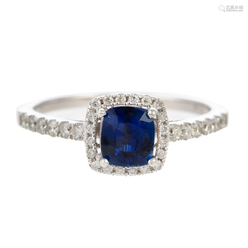 A 1.00ct Sapphire & Diamond Ring in 14K