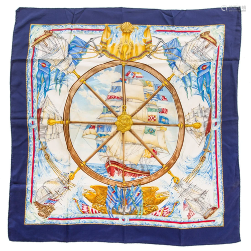 An Hermes “Vive le Vent” Scarf 90