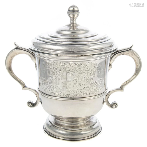 Early George III Silver Armorial Loving Cup