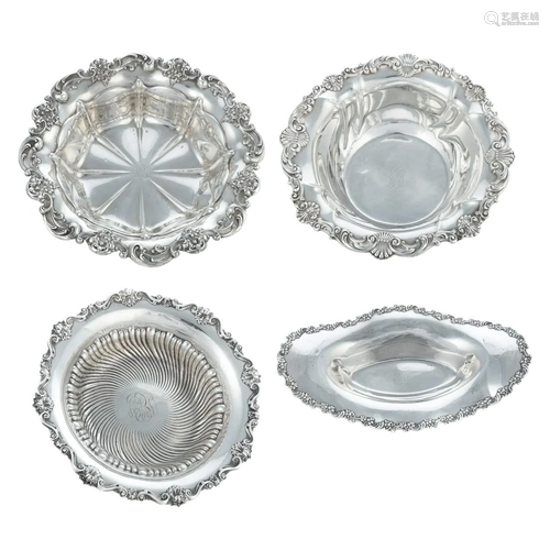 Four American Sterling Dishes