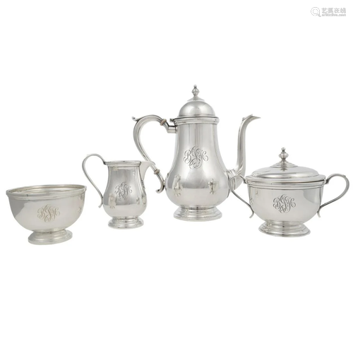 Four Piece Wallace Sterling "Exemplar" Coffee Serv...