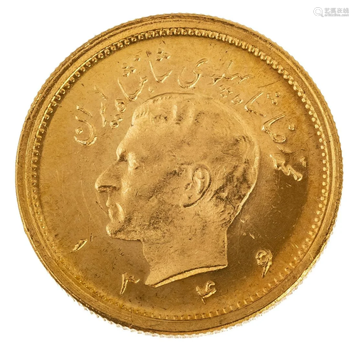 Iran - Gold One Pahlavi (1346) 1968 - BU+