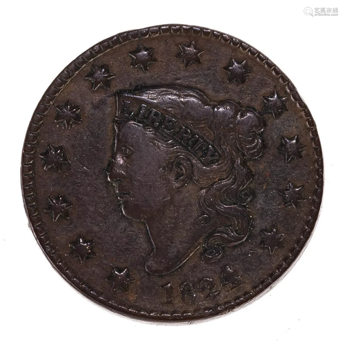 1824/2 Large Cent VF25