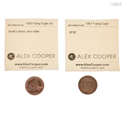 A Pair of Flying Eagle Cents